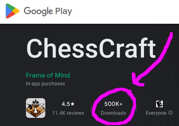 chesscraft public install count