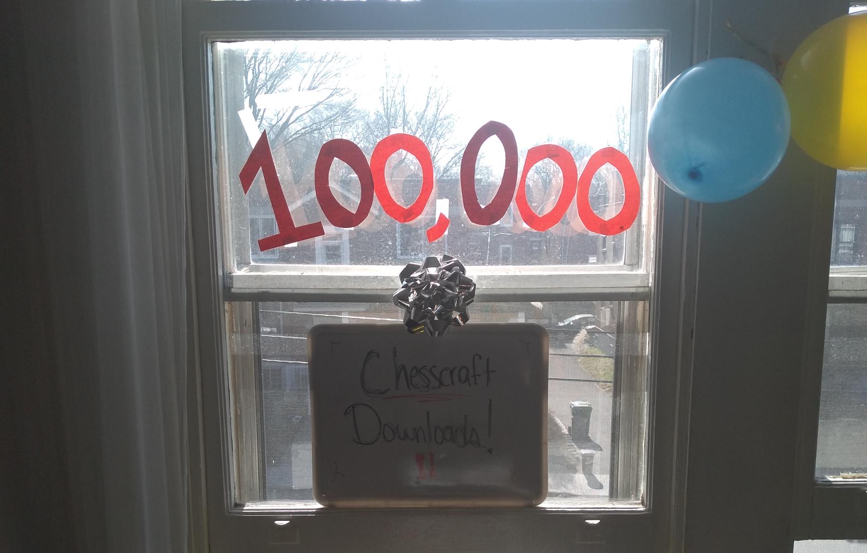 100 thousand installs celebration